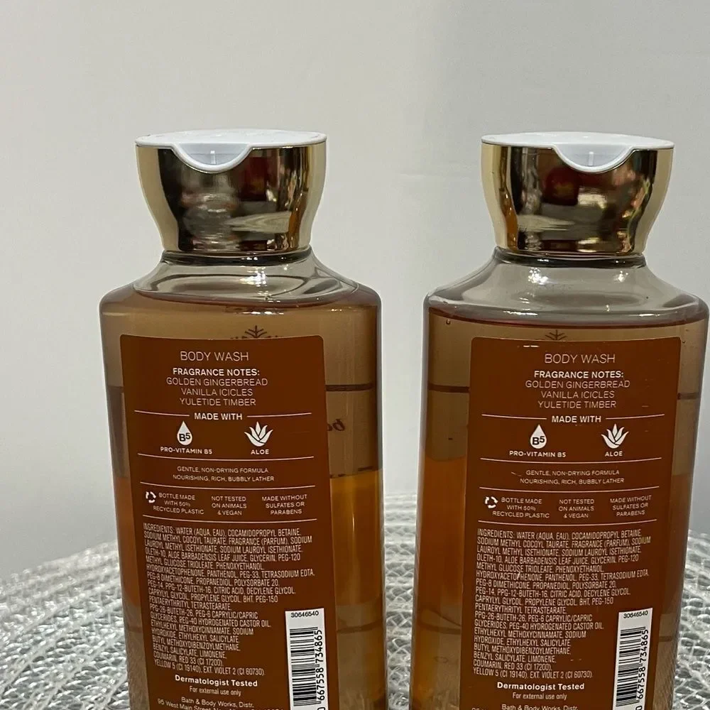 BBW Jolly Gingerbread Village Body Wash set of 2 NWT